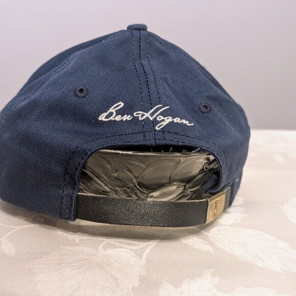 VTG Ben Hogan Blue Plaid Golf Hat Cap Adjustable Leather Strap USA Retro - Picture 4 of 7